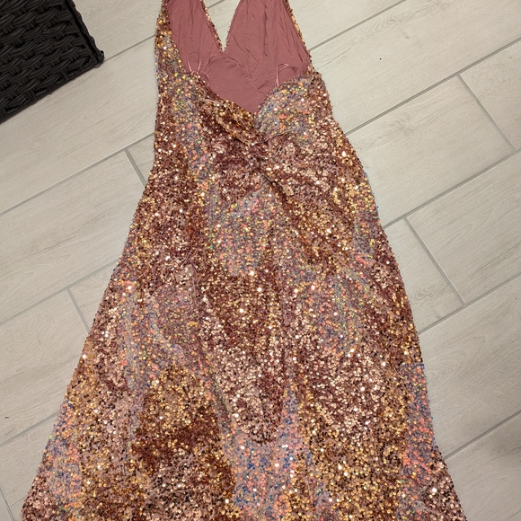 Free People Glitter & Gold Sequin Maxi Dress - Picture 6 of 10
